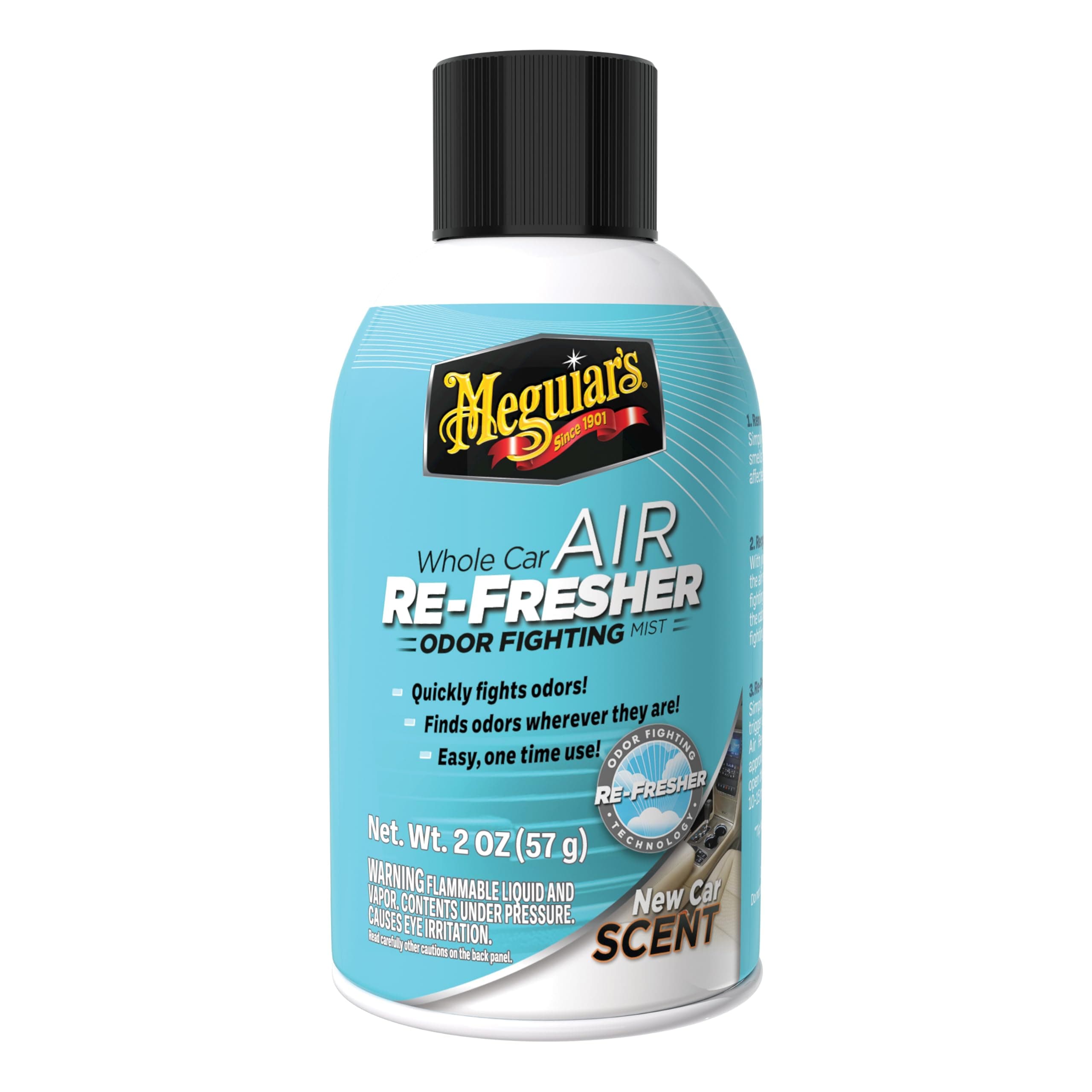 Meguiar's® Whole Car Air Re-Fresher | Eliminates permanent Odour | produces new car scent | One time solution for removing any strong odour