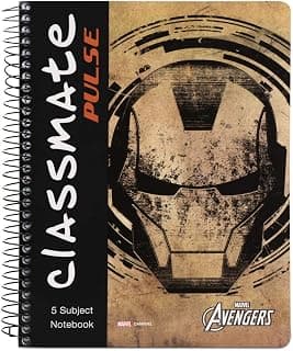 Classmate Pulse Single Line 5-Subject Notebook - 240mm x 180mm, 60GSM, 250 Pages