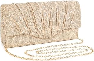 Zibuyu Glitter Purse Bag for Women With Removable Chain, Handbag Sling for Women, Elegant Evening Handbag for Wedding Cocktail Party and Festive Occasions