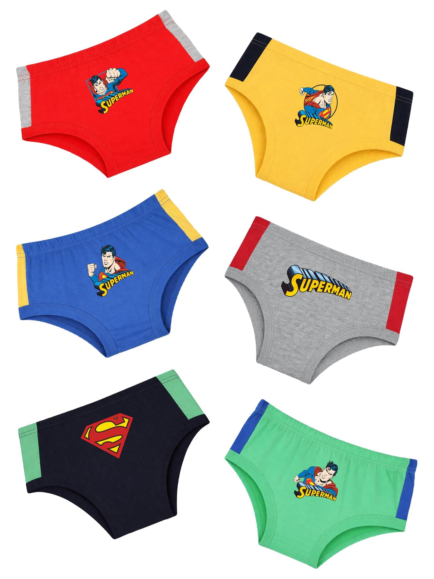 BODYCARE Boy's' Cotton Casual Style Briefs (Pack Of 6) (Color & Print May Vary)