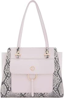Caprese Bambi Large Snake Textured Satchel Bag for Women | Elegant Multi-Compartment Shoulder Handbag with Adjustable & Detachable Strap Bag for Work, Travel & Party Purse