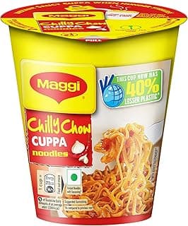 MAGGI Chilly Chow Cuppa Noodles, Slurpy Saucy Taste With Extra Veggies, 70g