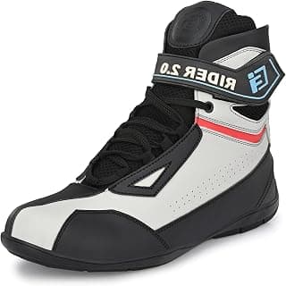 Eego Italy Eego Italy Mens Rider-2, Water Resistant Biker Boot/Motorcycle Riding Boot, Light Weight & Anti Slip Sole, Padded In Socks, 3M Reflectors, Walkable With Shin And Ankle Protection_Rider-2-Grey-10