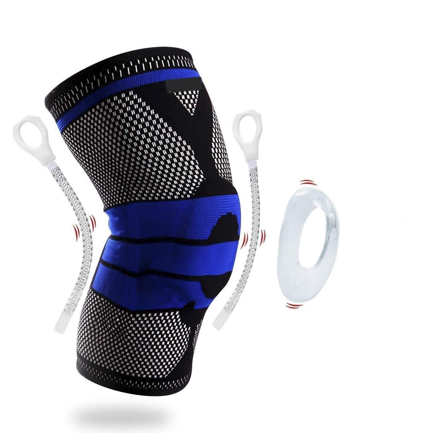 US1984 Knee Brace with Side Stabilizers & Patella Gel Pads, Adjustable Compression Knee Support Braces for Knee Pain, Meniscus Tear,Arthritis, Joint Pain Relief,Injury Recovery (Pack of 1)