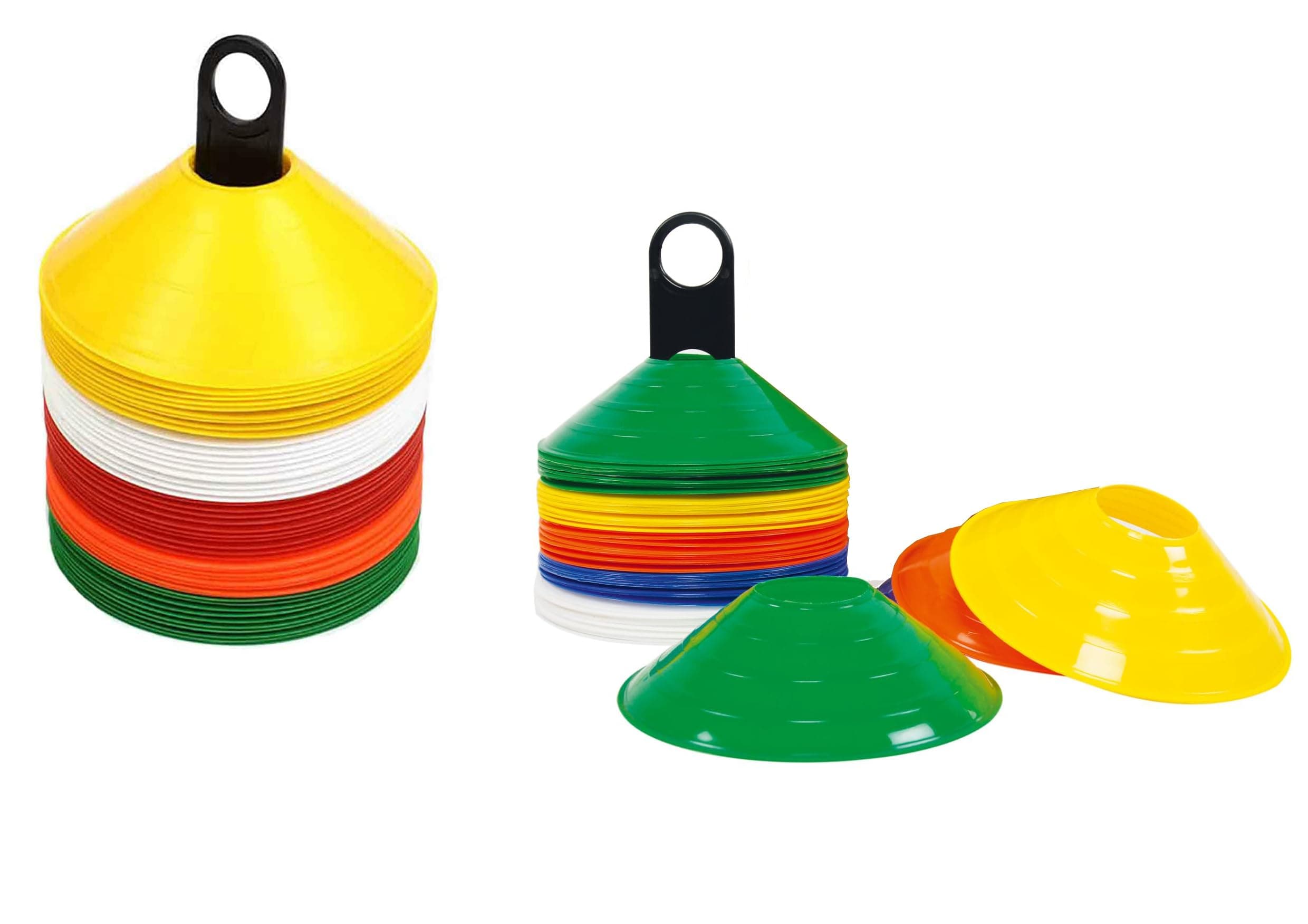 Protoner Sports Training Disc Cones, Multicolour Ground Markers, Set of 50-10 Options, Agility Training Equipment (Set of 30 pcs)