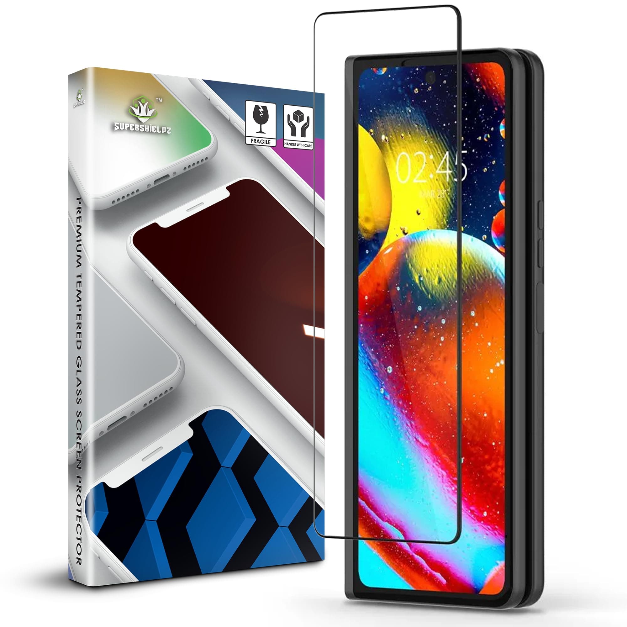 Supershieldz NeoGuard HD+ Tempered Glass Screen Protector Guard for Samsung Galaxy Z Fold 3, 9H Hardness | Case-Friendly | Easy Installation Kit