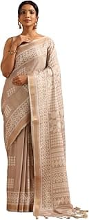Soch Womens Art Silk Ethnic Motifs Saree With Tassels