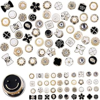 TREXEE TREXEE (Pack of 40) Brooch Buttons for Women Cover Up Anti-Exposure Brooch Pins Clips Safety Hijab Saree Pins Buttons for Clothes Dress Bags Decor DIY Crafts, Sewing-Free & Removable (40 Pieces)