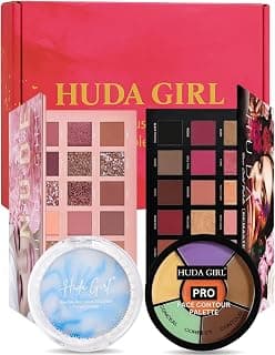 Makeup Combo, 18 Shade Nude & Rose Gold Eyeshadow Palette | Women, Jelly Compact, Oily Skin, 3-in-1 Colour Corrector, Long-Lasting, Waterproof, Smooth Finish, Professional Makeup Kit