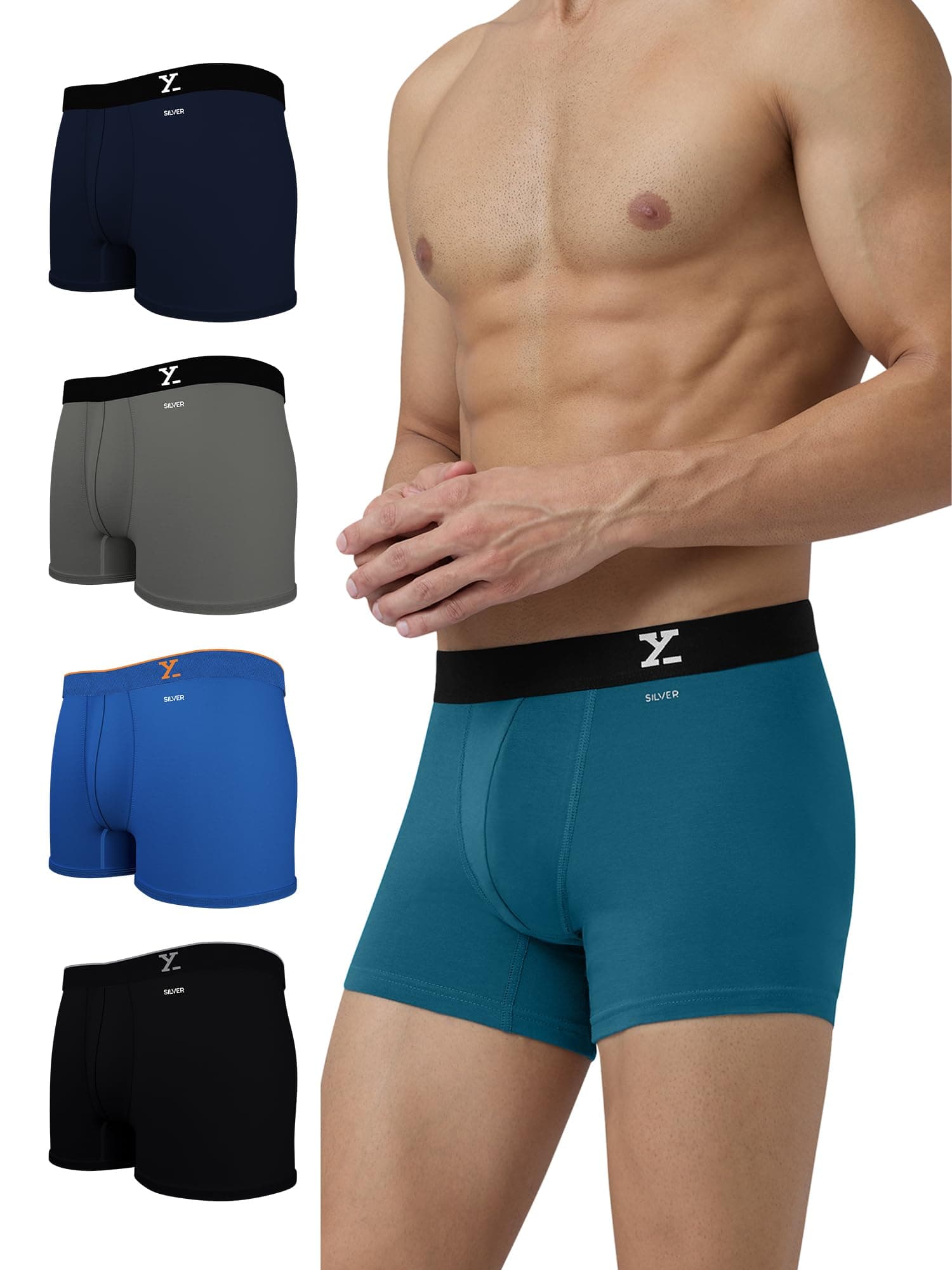XYXX Men's Aero Super Combed Cotton Regular Fit Solid Antibacterial Trunk