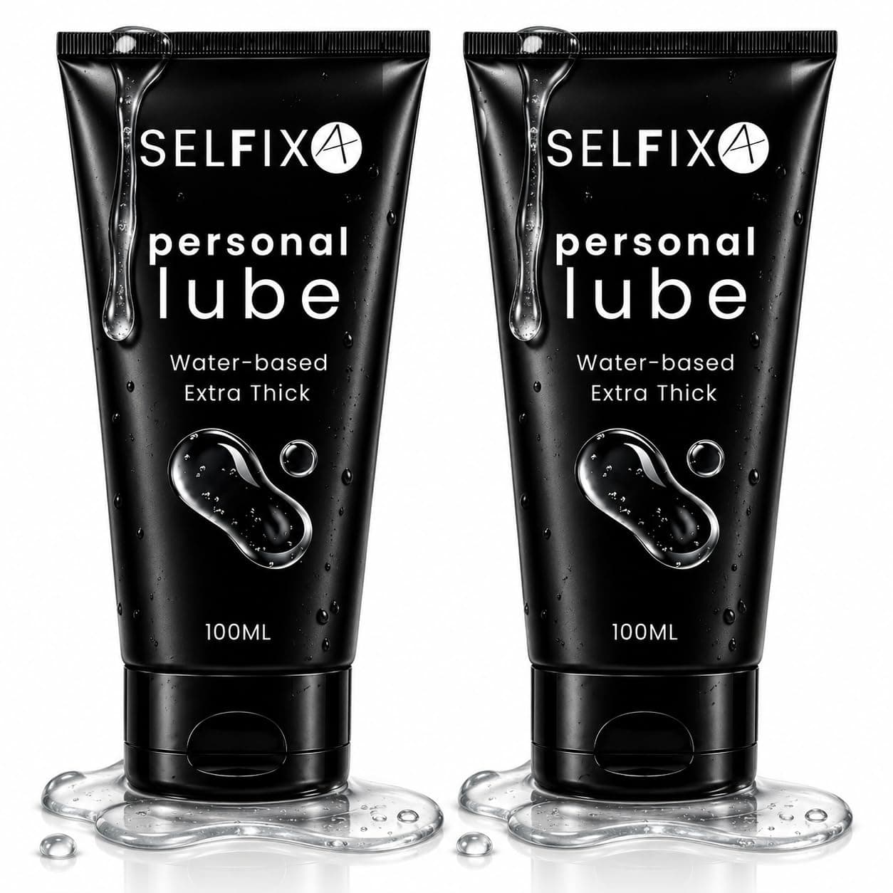 SELFIXA Water-Based Intimate Lubricant Gel Combo Pack for Couples | Personal Lubricant with Aloe Vera | Smooth Comfortable Glide | Non-Sticky & Easy Clean | 100 ml x 2 (Pack of 2)