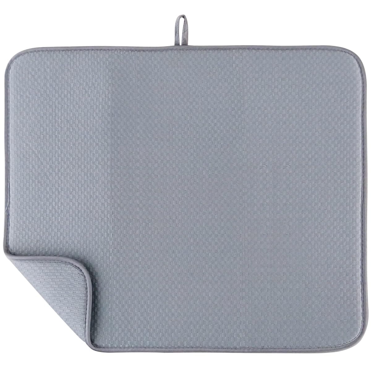 Primeway® Polyester Large 45x40cm Microfibre 4X Water Absorbent Kitchen Platform Multi-Utility Dish Drying Sink Mat | 7mm Thickness | 130 Grams | Grey