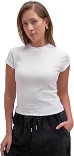 Tokyo Talkies Women's Solid Round Neck Short Sleeve Top
