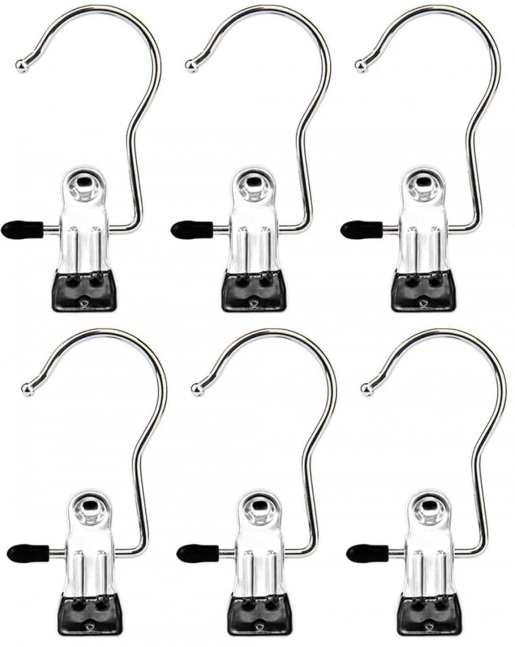 Veentus Laundry Hooks Hanging Clothes Pins Closet Hanger Organizer Clamps Socks Towel Heavy Duty pins for Closet Travel Pants Handbags Universal Clips for Kitchen Bathroom Office (Pack of 5 PIS)
