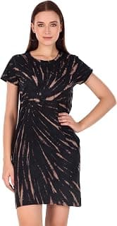 Stories.Label Women Cotton Long T-Shirt Dress in Knee Length with Side Pockets Include Plus Sizes, Regular Fit Western Casual T-Shirts Dresses for Girls (Size Small -5XL)