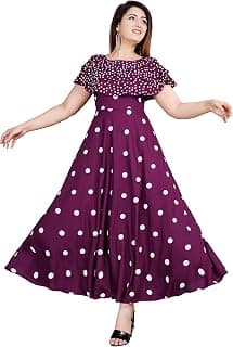 Women's Polka Dot Fit and Flared Royon Dress