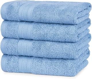 TRIDENT Soft Comfort Air Rich Towel 100% Cotton Hand Towel for Daily use, 500 GSM Highly Absorbent Towels for Men/Women, 4Pc Hand Towel Set (41 cm X 66 cm), Allure