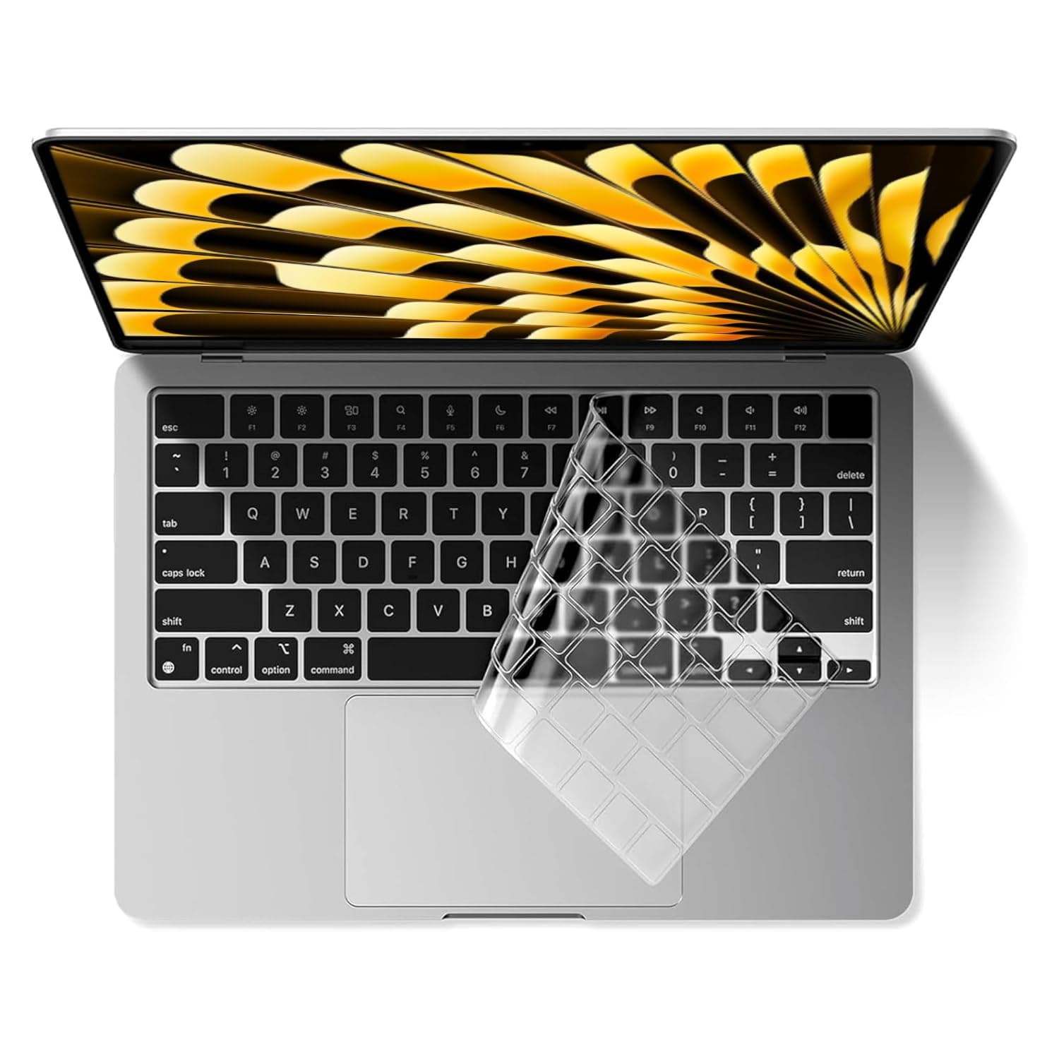 Tukzer Ultra Thin Protector Skin Keyboard Cover for 2026-2021 M5 M4 M3 M2 M1 MacBook Air 13.6" 15" A3240 A3113 A2681 A3241 A3114 A2941, Pro 14" 16" A3434 A3112 A3185 A3401 A3403 A2442, Neo 13" A3404