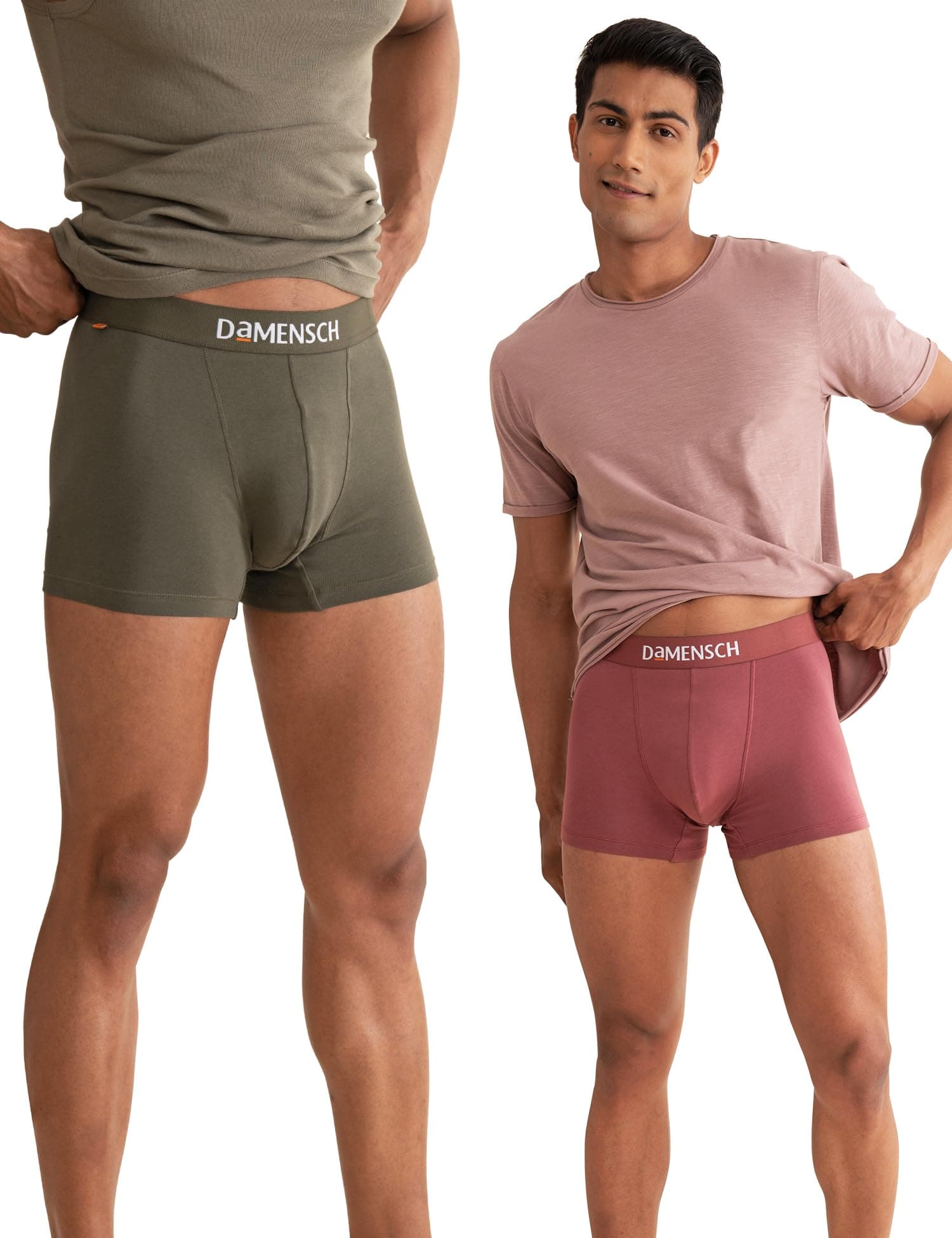 DaMENSCH Regular Fit Solid Cotton Blend Trunk Underwear Anti-Bacterial Moisture Wicking Breathable Microfibre Waistband Deo-Cotton Trunks for Men