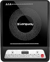 Longway Elite Plus IC 2000 Watt Induction Cooktop with Auto Shut-Off & Over-Heat Protection With 8 Cooking Mode & BIS Approved | 2-Years Warranty | (Black, Push Button)