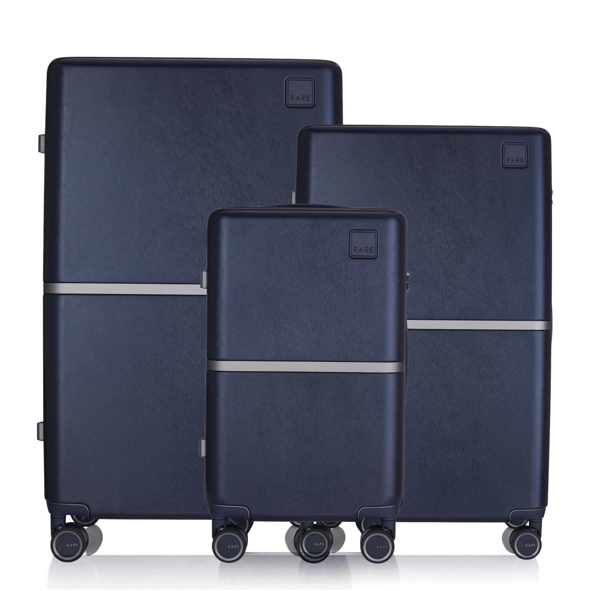Rare Tony 3Pc Set Blue Hard Trolley Bag Polycarbonate Antiscratch Travel Suitcase with 8 Silent Wheels and a Sturdy TSA Lock - Luggage for Men & Women