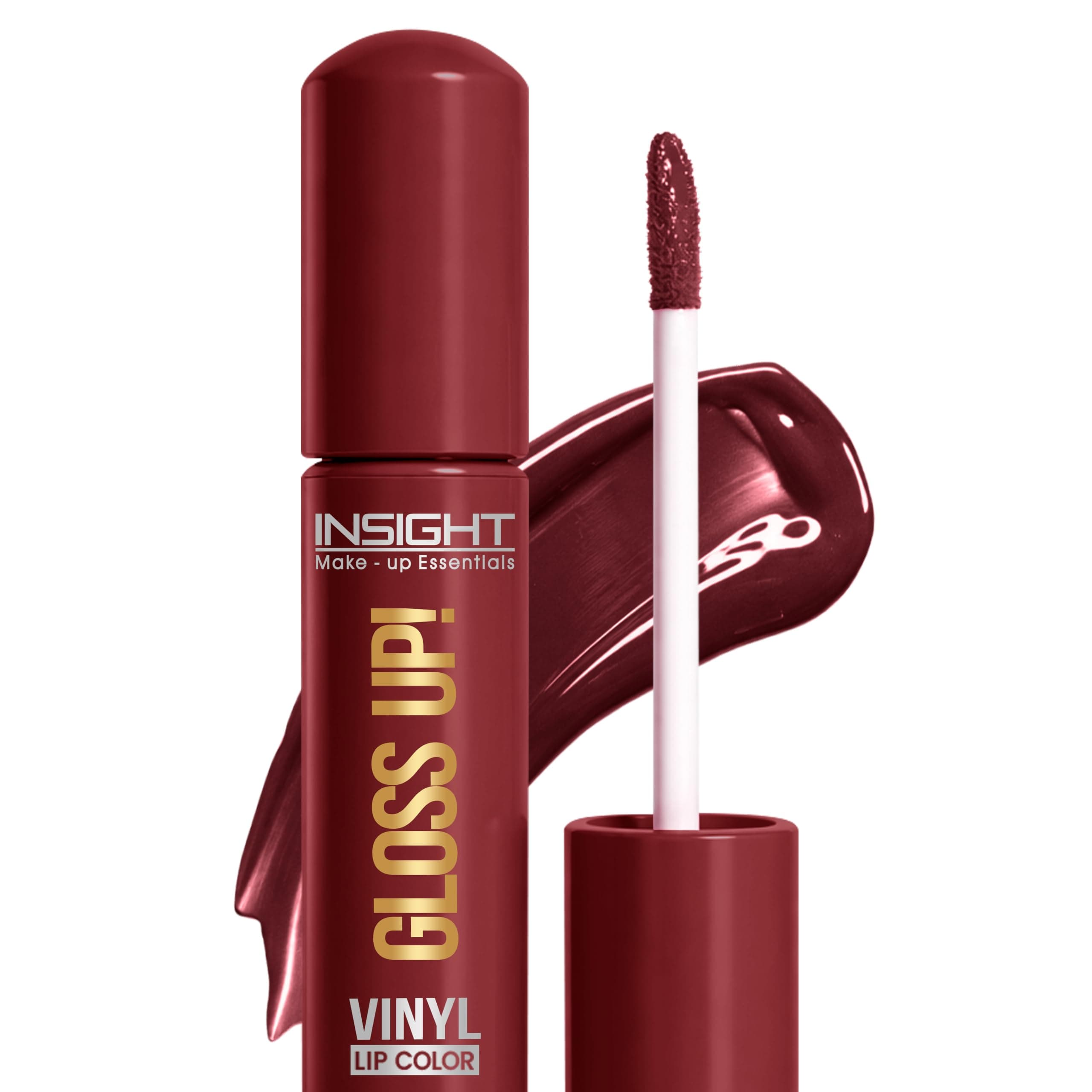 INSIGHT Gloss Up Lip Color - Ginger Spice | High-Gloss Finish | Non-Transfer | Smudge Proof | Rich Pigmentation | Lightweight, Long-Lasting Formula | All-Day Comfortable Wear (4g)