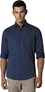 Louis Philippe Men's Cotton Slim Fit Premium Fabric, Superior Craftsmanship Casual Shirt