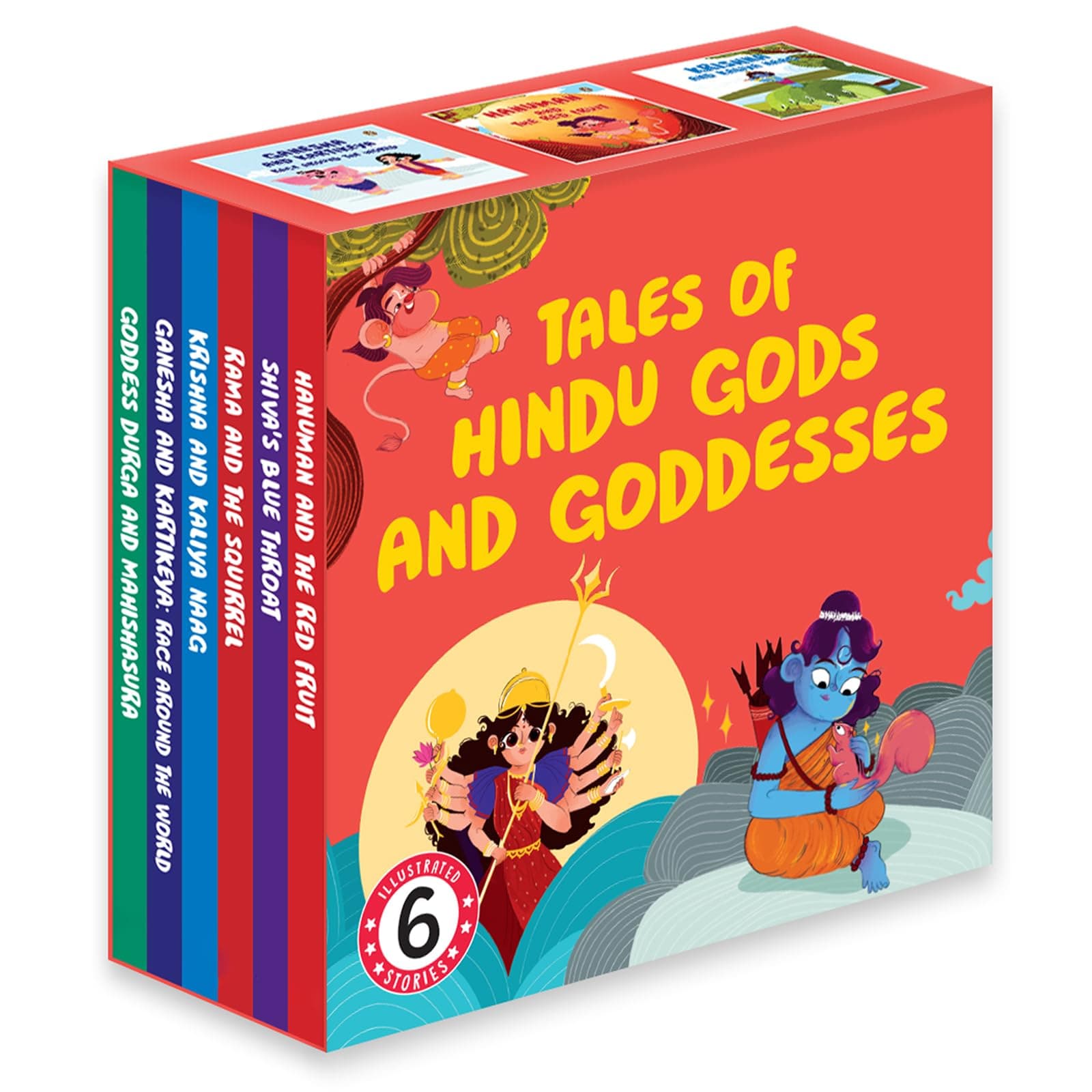 Tales of Hindu Gods and Goddesses: A boxset of 6 Illustrated Board Books: Ganesha, Hanuman, Krishna, Shiva, Durga and Rama | Ages 5+ [Select Learning]