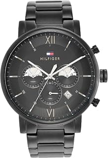 Tommy Hilfiger Analog White Dial Men's Watch, Black, (TH1710410)