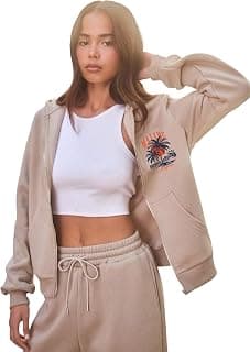 London Hills Hoodies for Women Stylish Sweater for Woman with Zip Stylish Latest Unisex Graphic Print Cotton Blend Fleece Hoodie Zipper Winter wear Hood Regular Fit, Long Sleeve