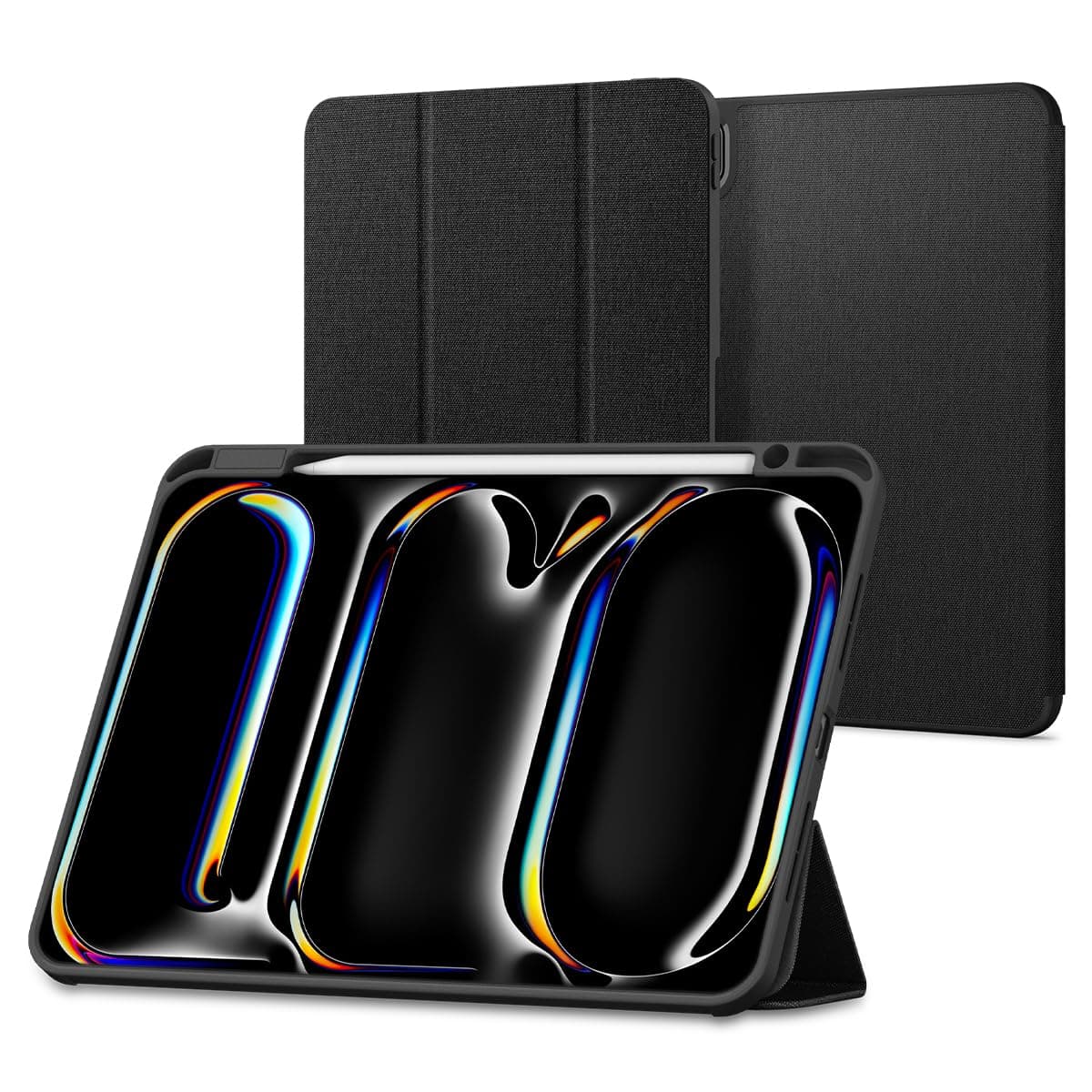Spigen Flip case for iPad Pro 11 inch M5/M4 (2025-2024), Trifold, Built in Pencil Holder, Full Cover(Urban Fit) - Black