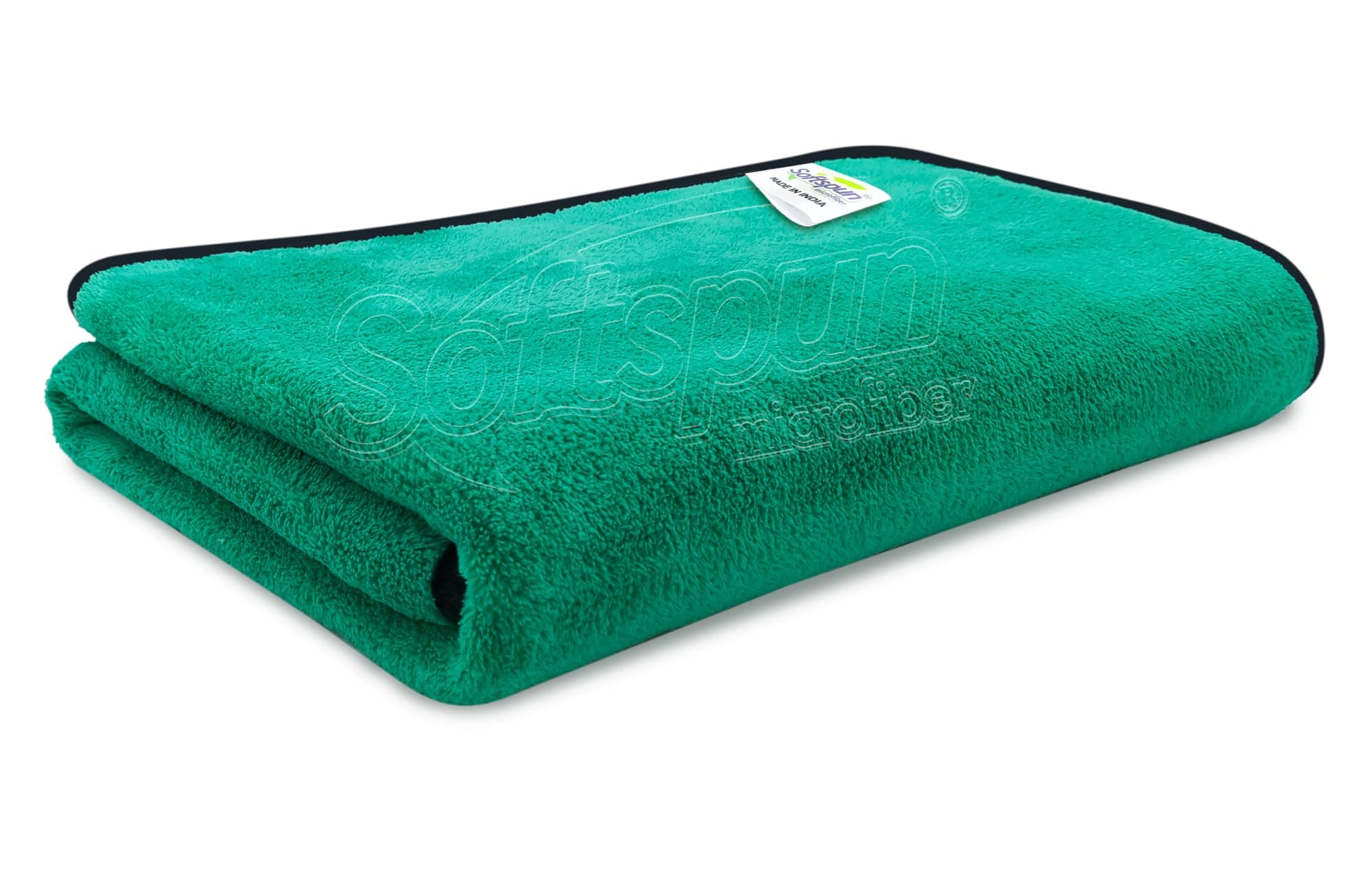 SOFTSPUN Microfiber Bath Towel 1 pc 280 GSM 70X140 Parrot Green! Ultra Absorbent Super Soft & Lightweight Quick Drying for Men & Women Daily Use Extra Large Size Unisex.