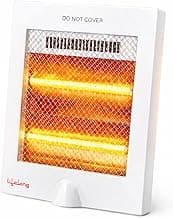 Lifelong Regalia 800 Watts Quartz Room Heater for Home with 2 Power settings, ISI Certified, 2 Rod Heater for Room |Cord Length 1.5 Meter| 1 Year Manufacturer's Warranty (LLQH922, White)