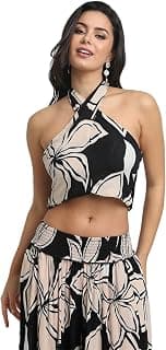 Women Floral Regular Fit Crop Top
