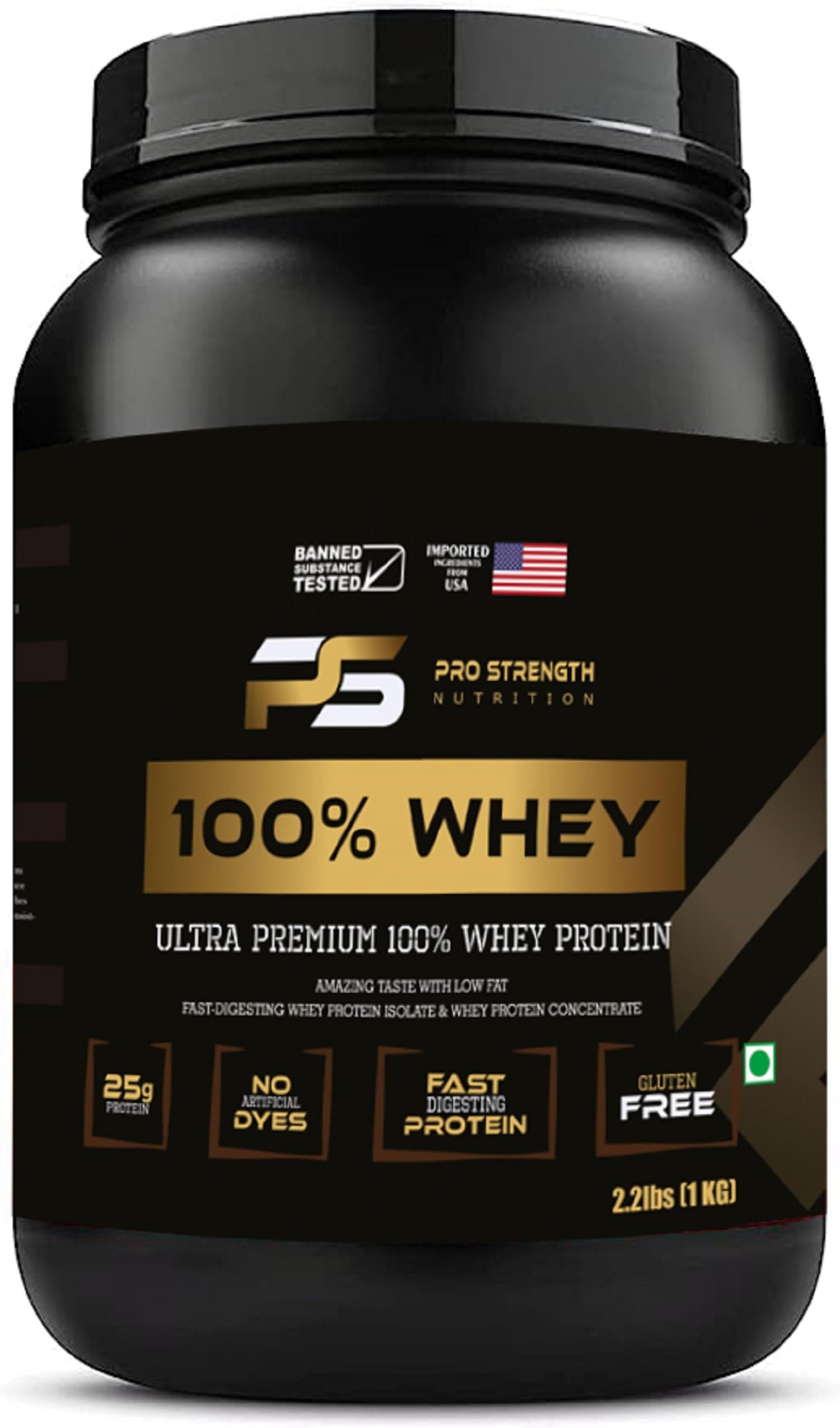 Whey Protein ProStrengh Nutrition (2.2 lbs/1kg) (33 Servings) (Double Rich Chocolate) | Boosts Strength & Endurance | Builds Lean Muscles | Fastens Muscle Recovery (Trikut Nutrition)
