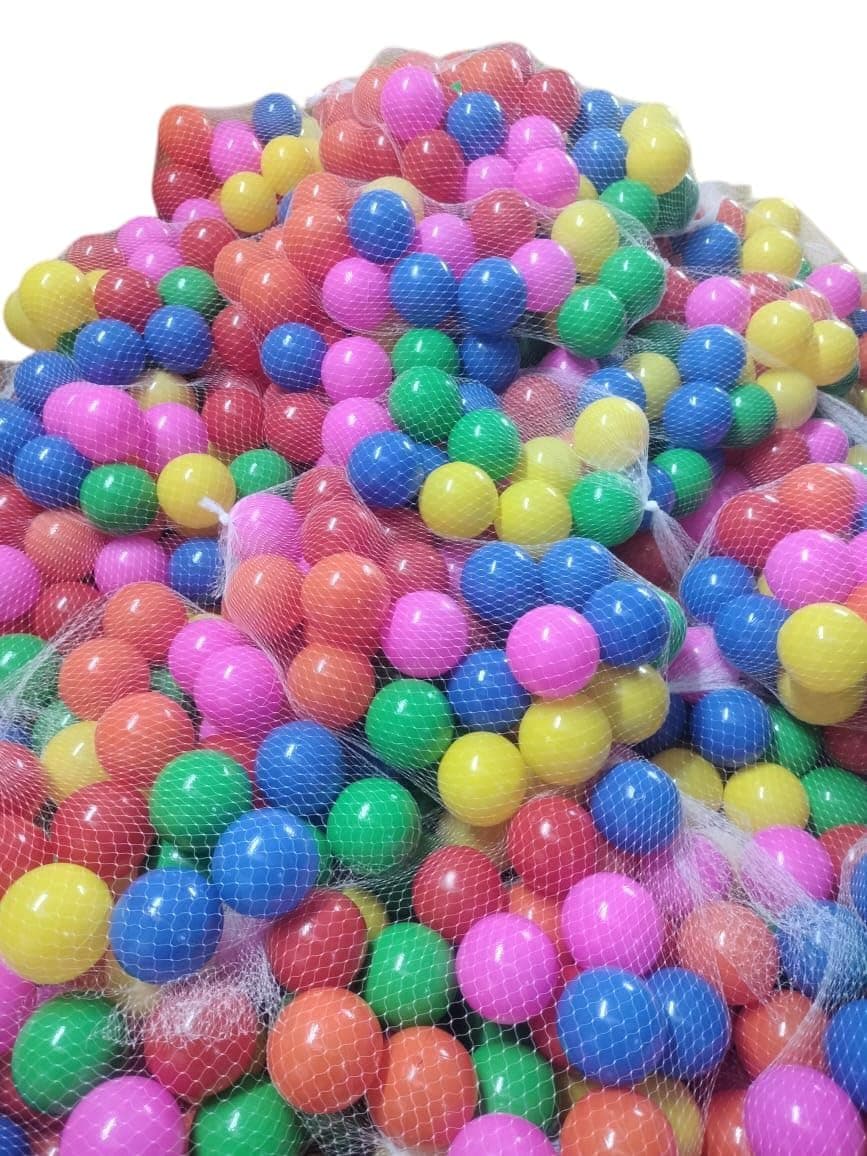 BEBE SMILE 6 CM Pack of 72 PCS from Direct Manufacturer Superior Soft Plastic Ball for Kids Pool Pit Balls for Childrens, Play Area Balls, Gift for Baby Toddler Birthday Event