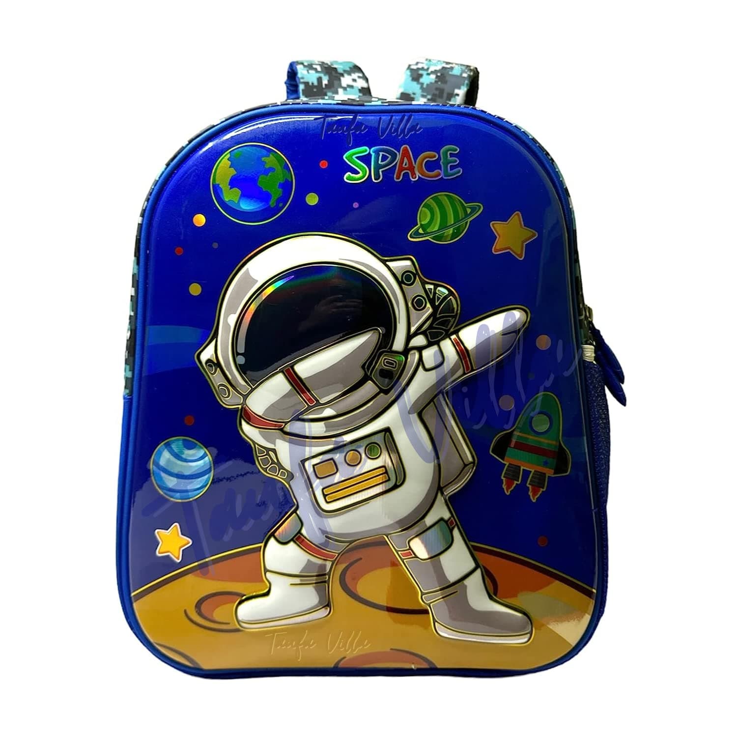 Taufa Villa Astronaut Space School Bag for Boys Waterproof Backpack for Nursery LKG UKG and Prep Class and Boys (Age group till 6 years)(Small size)