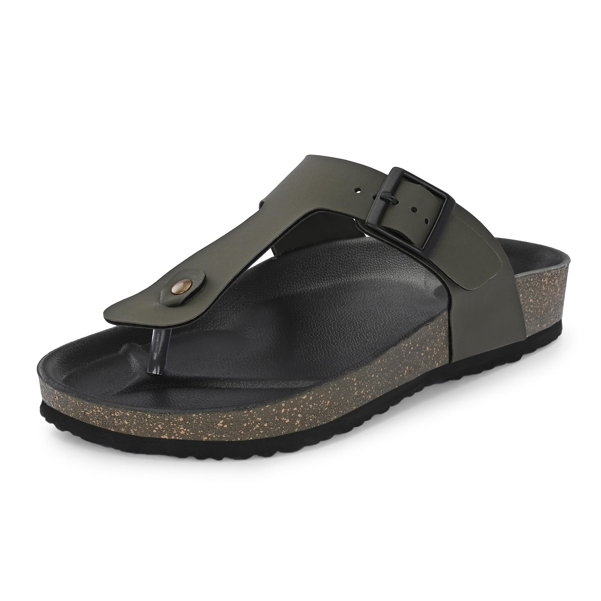 Centrino Sandals for Men | Berkin-Style Slip-On Casual Sandal with Open Toe Design | Comfortable PU Footbed, Arch Support & Lightweight On-Grip Sole for Outdoor Wear Breeze Sandals for Men|Adjustable Strap | Lightweight Monsoon Floaters for Beach & Outdoor Wear (7314)
