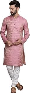 SOJANYA (Since 1958 Men’s Silk Blend Paisley Design Kurta & Off-White Churidar Pyjama Set