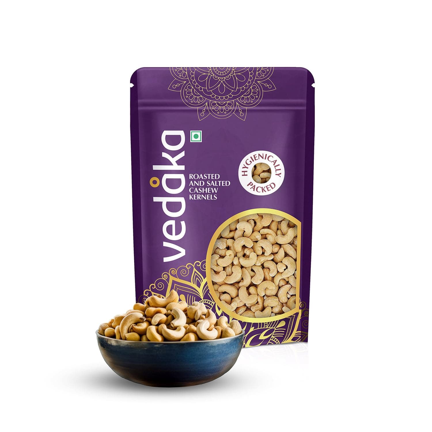 Amazon Brand - Vedaka Premium Roasted And Salted Cashews | 200 Gram | Grade W320 Premium Kaju Nuts | Healthy Snack | Gluten-Free & Plant Based Protein
