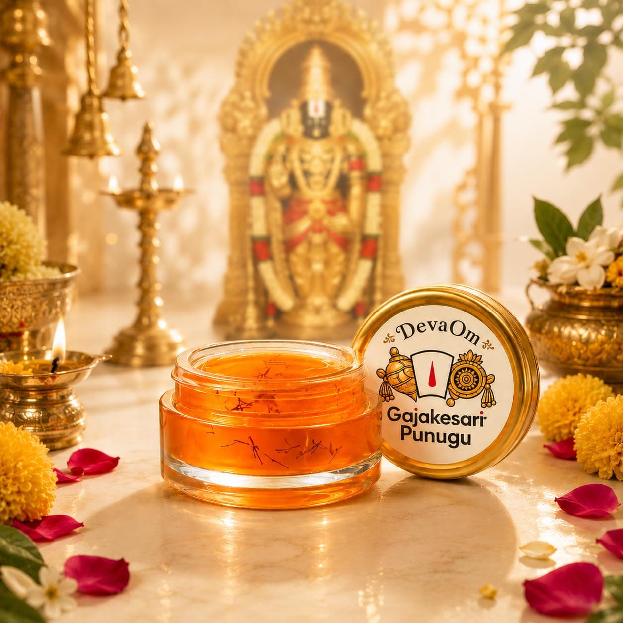 GAJAKESARI PUNUGU, Punugu for Pooja Purpose, Traditional Temple Aroma, 5 Grms