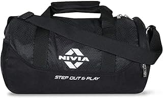 Nivia Beast Gym Bag-4 Polyester, Unisex Gym Bags, Shoulder Bag for Men & Women with Separate Shoes Compartment, Carry Gym Accessories,Sports & Travel Bag, Capacity- 21 litres