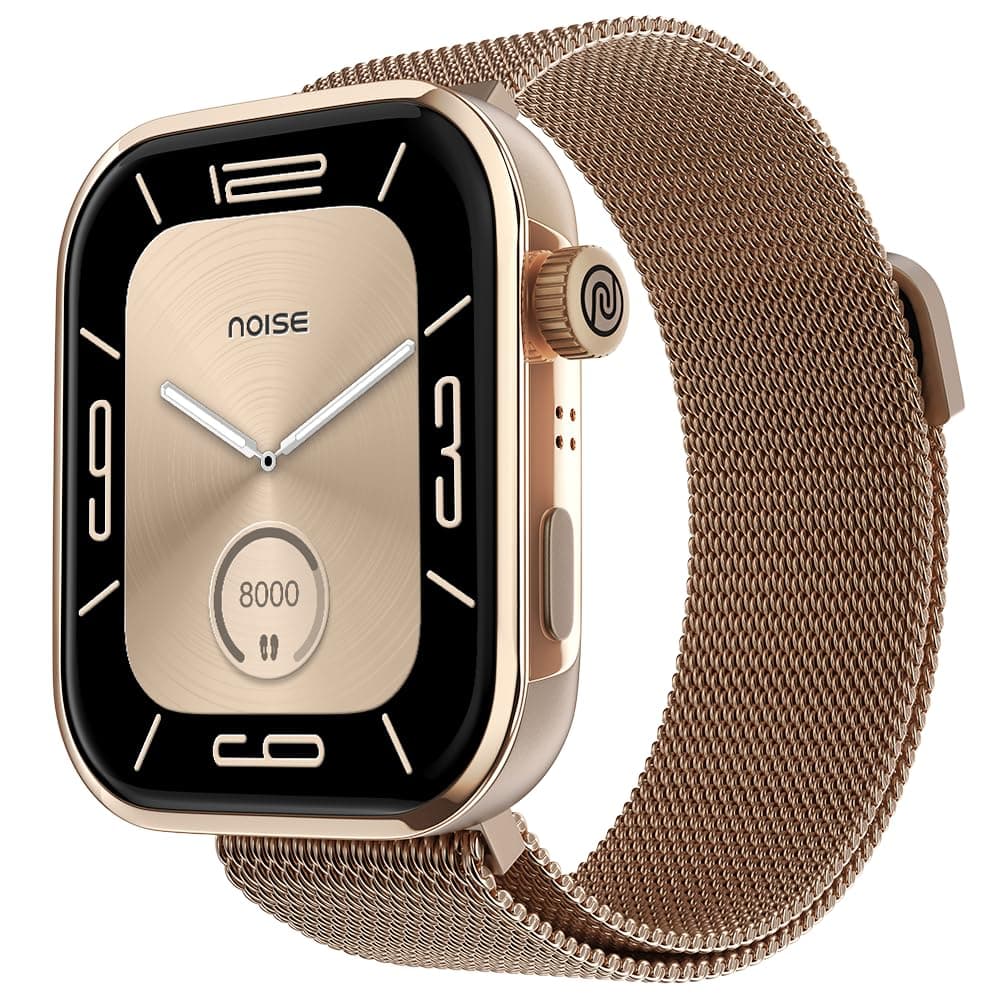 Noise Pro 5 Smart Watch with 1.85" AMOLED Display, BT Calling, New DIY Watch Faces, Ultra Personalization with smart Dock, Productivity Suite, 100 Sports Modes and More (Rosegold Elite)