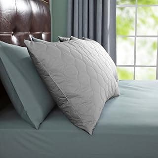 LA VERNE Virgin Microfibre Blown Technology Filled Quilted Anti Bacterial Cloth Sleeping Pillow Pack of 2