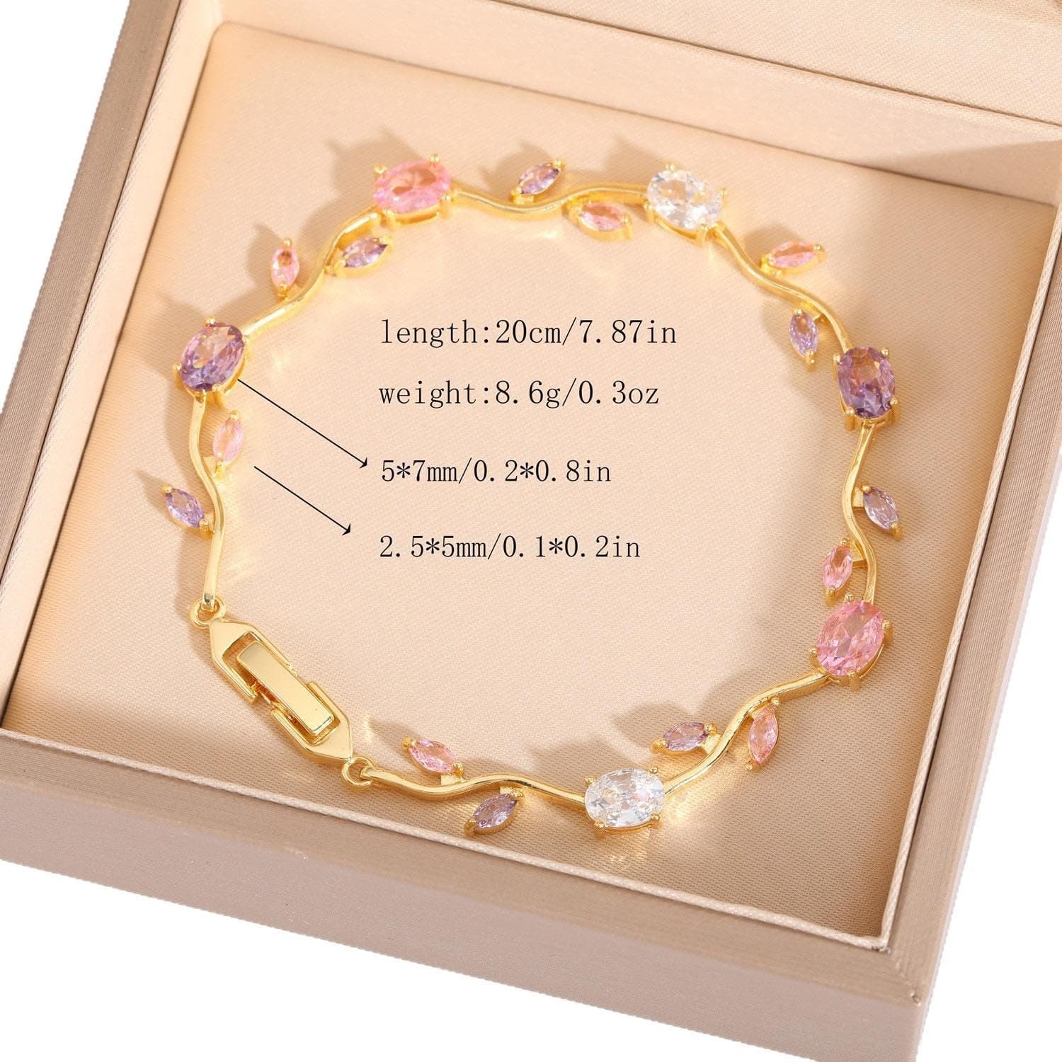 Acnos Wholesale Fine Jewelry Gold Silver Plated Brass Bracelet Exquisite Diamond Zircon Bow and Flower Charm Bracelet for Women