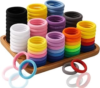Cerrito Hair Band for Women & Girls, No Damage Hair Elastics, Strong Hold Ponytail Holders, Soft, Stretchable Rubber Bands for Thick, Thin, Curly & Straight Hair (Multi color, Pack of 30)