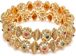 YouBella Jewellery for Women Gold Plated Bracelet Bangles for Women