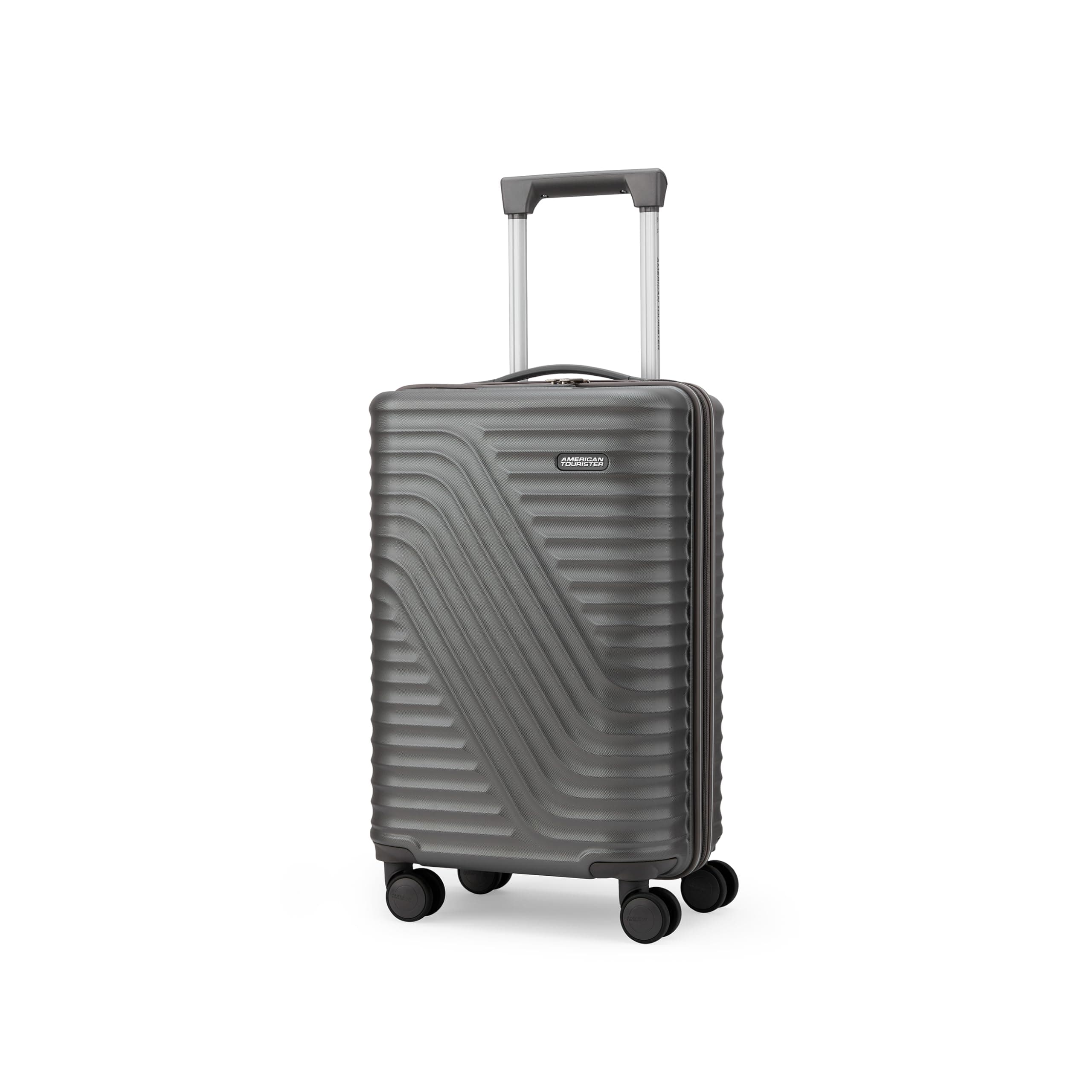 American Tourister Travix | Cabin Trolley Bag (55 cm) | 360° 8 Wheel Travel Luggage | Hard Case Polycarbonate Suitcase | Recessed Combination Lock | Grey