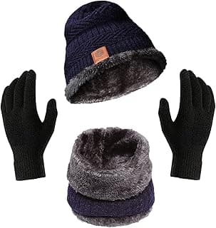 Boldfit Woolen Winter Cap for Women & Men in Winter for Thermal Wear Stylish Soft Caps for Boys & Girls for Warm Wear Head hat Garam Topaa cap's Breathable Lightweight Windproof with hand gloves