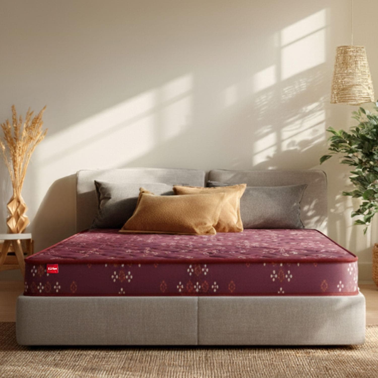 Kurlon Teensy Ortho Mattress | 5 Inch King Size Bed Mattress | Back Support | Spine Alignment | Soft Foam Quilted Top | Firm Feel | Restful Sleep | Breathable Fabric | 78X72X5 | 2 Years Warranty